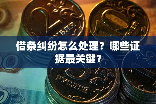 北京借条纠纷怎么处理？哪些证据最关键？