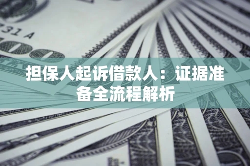 北京担保人起诉借款人：证据准备全流程解析