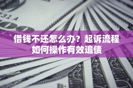 北京借钱不还怎么办？起诉流程如何操作有效追债