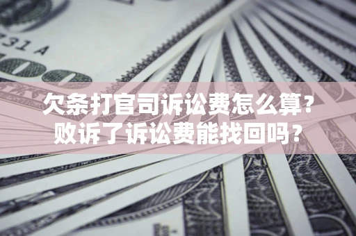 北京欠条打官司诉讼费怎么算？败诉了诉讼费能找回吗？